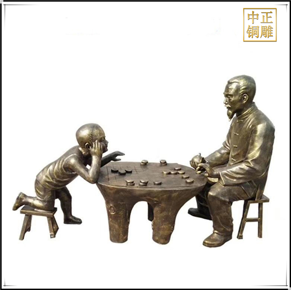 下象棋民俗雕塑.jpg 下象棋民俗雕塑.jpg