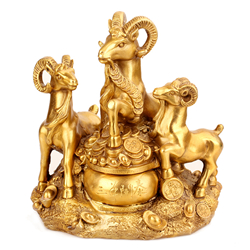 金錢(qián)羊雕塑擺件
