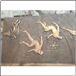 人物運(yùn)動銅浮雕