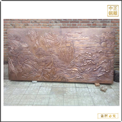 山水畫(huà)銅浮雕制作