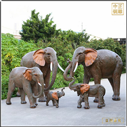 廣場(chǎng)動(dòng)物雕塑銅大象