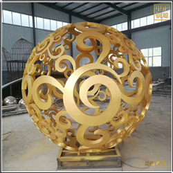 貼金廣場(chǎng)風(fēng)水球雕塑加工廠