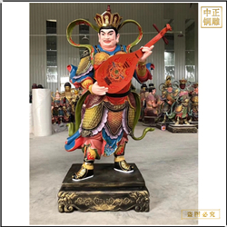 廟宇鑄銅四大天王佛像擺件