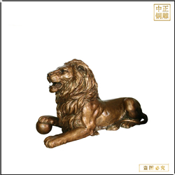 銅獅子小區(qū)門口擺件鑄造價格