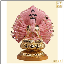 彩繪千手觀(guān)音銅佛像廠(chǎng)家