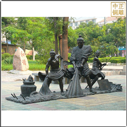 大型捕魚(yú)人物景觀雕塑、